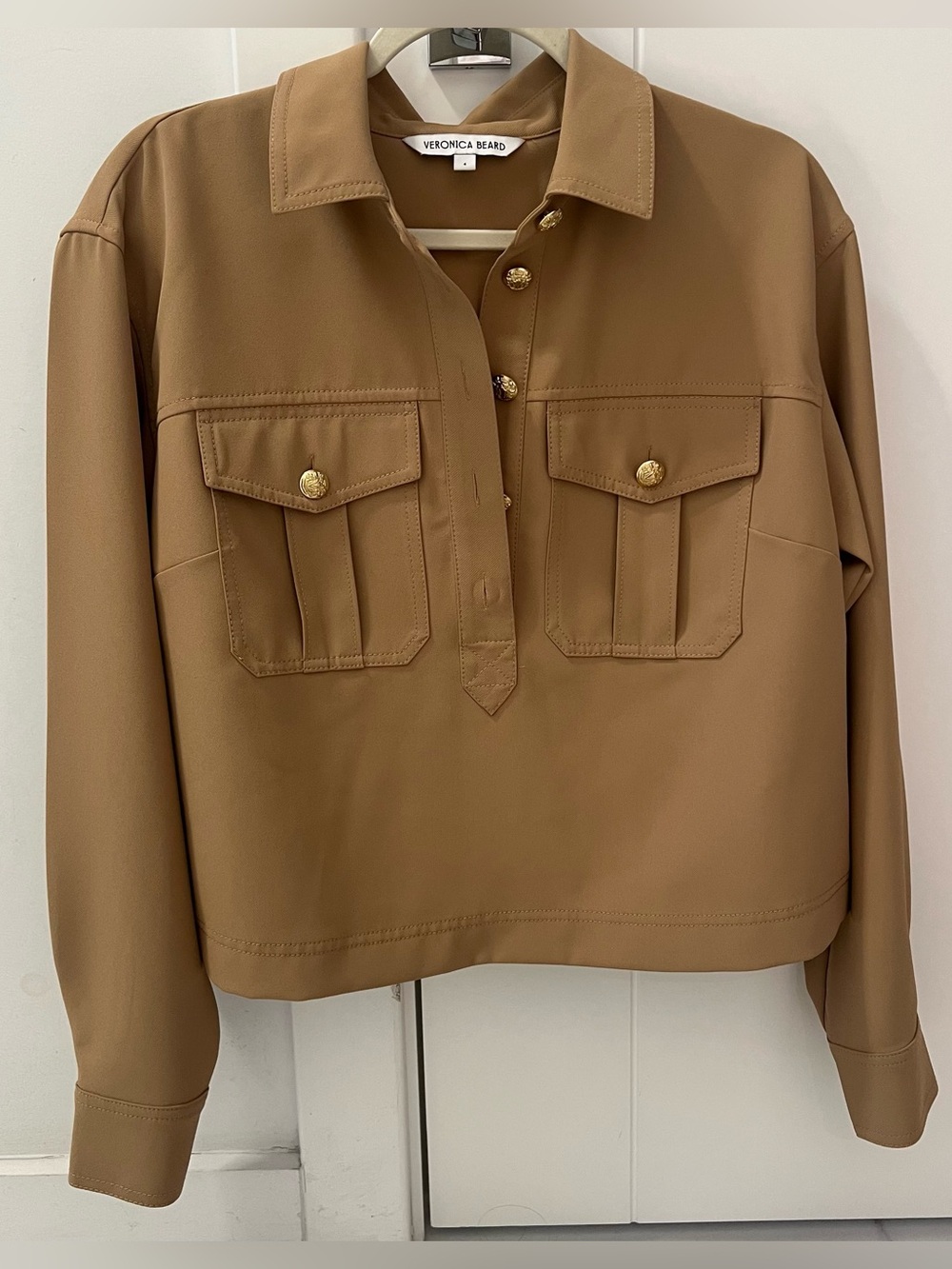 Veronica Beard Colvin Twill Top- Size 4; Like New Condition